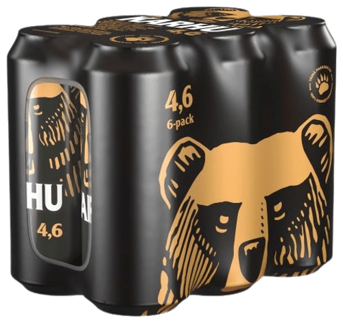 6-pack Karhu Lager olut 4,6% tölkki 0,5 L