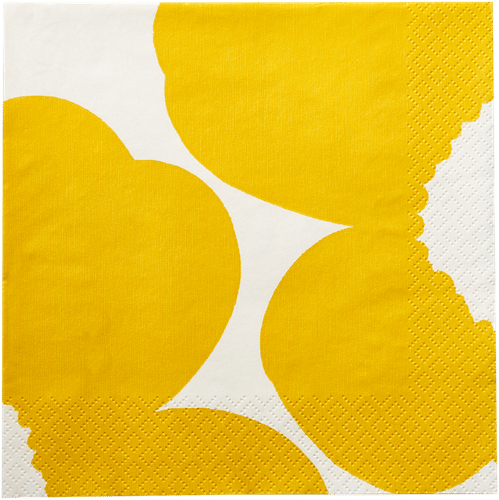 Marimekko Iso Unikko keltainen lautasliina 20kpl/24cm