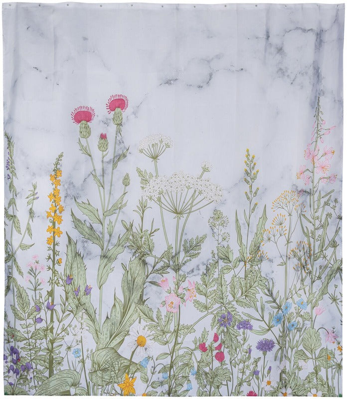 House 野花图案浴帘 180x200 cm