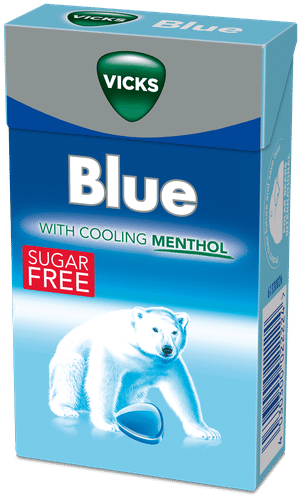 Vicks 蓝色无糖润喉糖 40g｜Vicks Blue sokeriton kurkkupastilli 40g