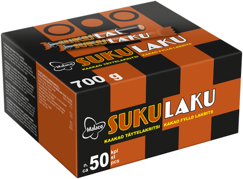 Malaco 咸甘草巧克力棒 700g｜Malaco Sukulaku lakritsipatukka 700g