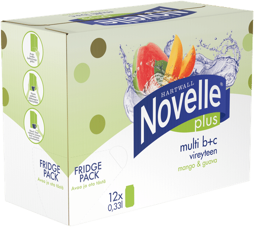 Hartwall Novelle Plus 12 x Hartwall Novelle Plus 多维生素B+C 0,33 l｜12 x Hartwall Novelle Plus Multi B+C 0,33 l
