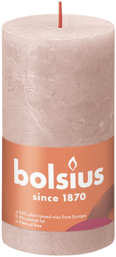 Bolsius 锈红PK 130/68 雾粉｜Bolsius RUSTIIKKI PK 130/68 Misty pink