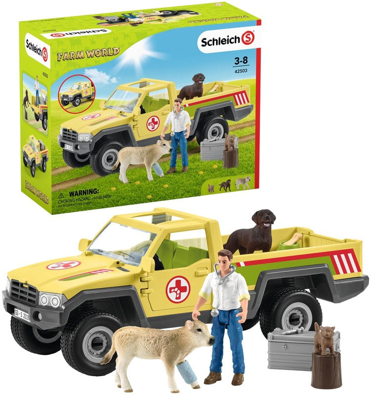 Schleich 农场兽医出诊过家家套装｜Schleich Eläinlääkärin käynti maatilalla leikkisetti
