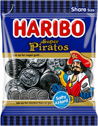 Super Piratos HARIBO Super Piratos 120g 咸甘草糖袋装