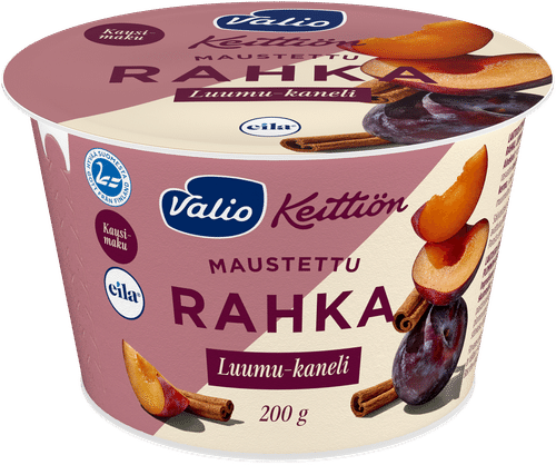 Valio Keittiön maustettu rahka luumu-kaneli laktoositon 200 g