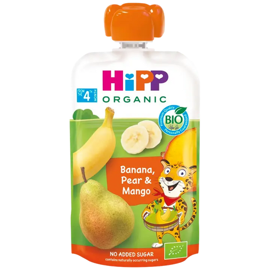 HiPP 100g Luomu Smoothie Banaania, Päärynää&Mangoa 4kk｜HiPP 100g 有机冰沙香蕉、梨和芒果 4 个月
