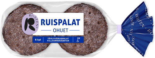 Rosten Ohuet Ruispalat 6 kpl/225 g｜Rosten 薄黑麦片面包 6片/225克