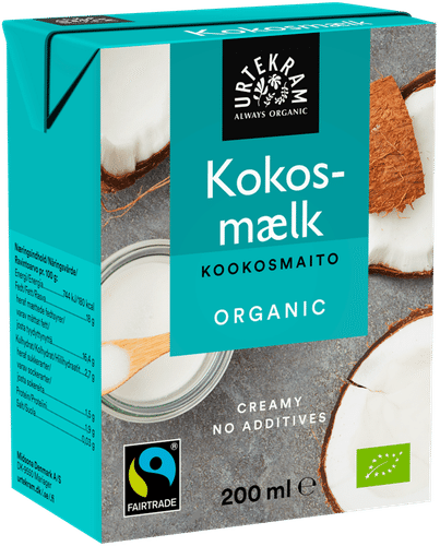 URTEKRAM Luomu Kookosmaito Fairtrade 200ml