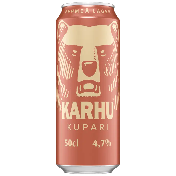 Karhu Kupari Lager olut 4,7 % tölkki 0,5 L｜Karhu 铜拉格饮料 4.7% 罐装 0,5 L
