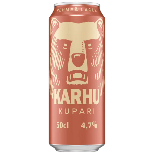 Karhu Kupari Lager olut 4,7 % tölkki 0,5 L｜Karhu 铜拉格饮料 4.7% 罐装 0,5 L