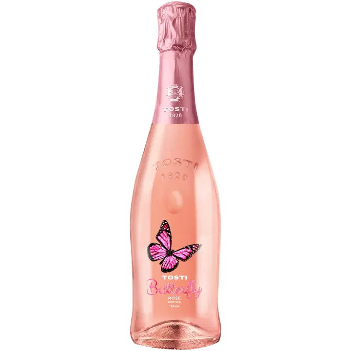 Tosti Butterfly Rose kuohuviini 7,5 til-% 0,75L plo｜Tosti 蝴蝶玫瑰起泡饮料 7.5 vol% 0.75L plo