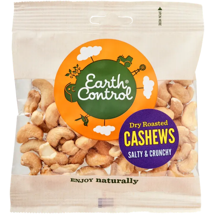 Earth Control Kuivapaahdetut ja suolatut cashewpähkinät 70g-Earth Control 干烤和盐腌腰果 70g