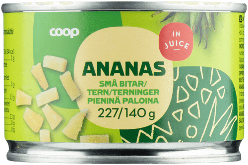 Coop 菠萝小块（果汁浸泡） 227/140 g｜Coop ananas pieninä paloina mehussa 227/140 g