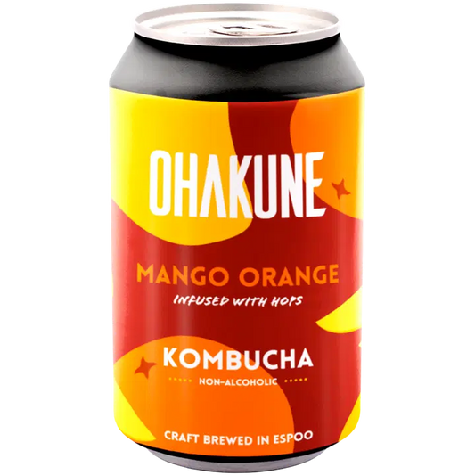 Ohakune Kombucha Mango teejuoma, 330ml｜Ohakune 康普茶芒果茶饮料， 330ml