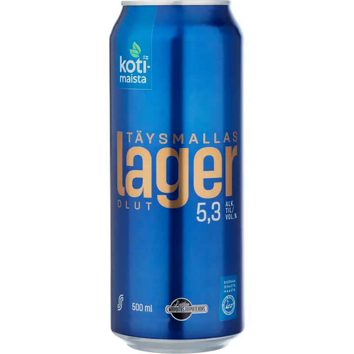 Kotimaista Täysmallaslager 5,3% 0,5L olut｜Kotimaista 全麦芽饮料 5.3% 0.5L 饮料
