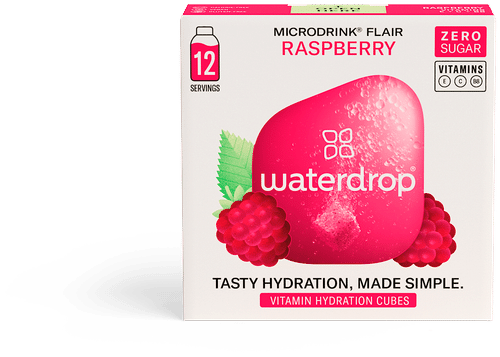 Waterdrop Microdrink Raspberry vadelman makuinen porekuutio 12x2,1g｜Waterdrop Microdrink Raspberry 覆盆子味泡泡块 12x2,1g
