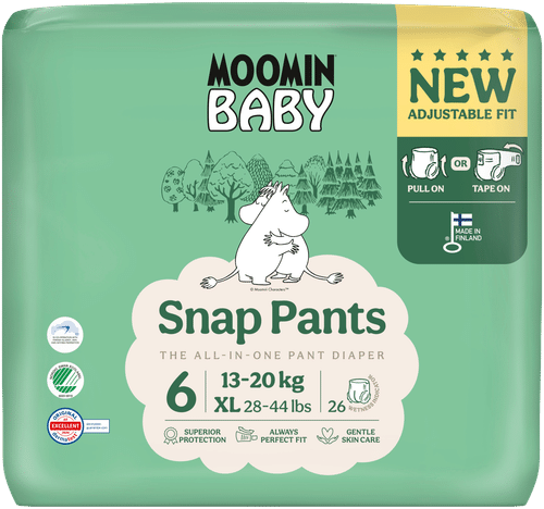 Moomin Baby Snap Pants 拉拉裤 6号 26片 13-20公斤｜Moomin Baby Snap Pants housuvaippa koko 6, 26  kpl, 13-20 kg