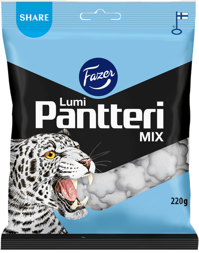 Fazer 雪豹糖果袋 220g｜Fazer Lumi Pantteri karkkipussi 220g