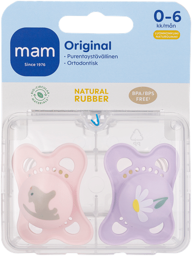 MAM Original 2只装 天然橡胶 0-6个月