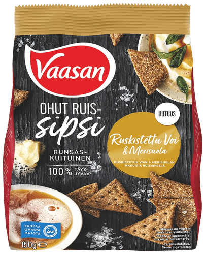 Vaasan 黑麦脆片 烤黄油与海盐 150 g