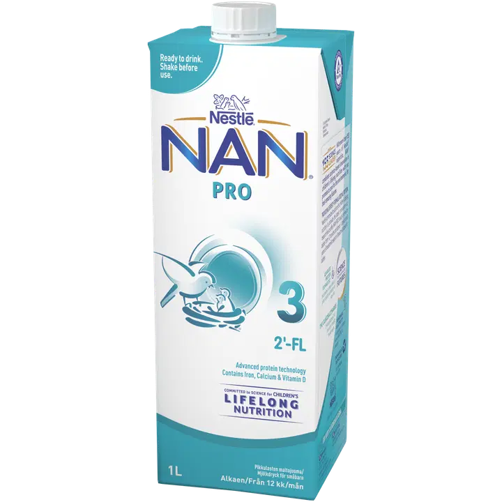 Nestlé NAN PRO 3 幼儿奶饮品 1000ml｜Nestlé NAN PRO 3 Pikkulasten maitojuoma 1000ml