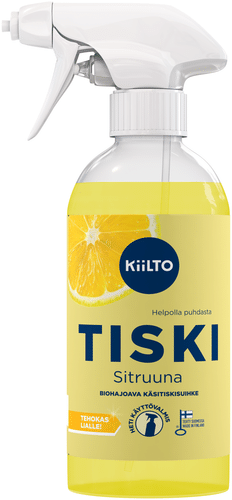 Kiilto biohajoava suihkutettava käsitiskiaine Sitruuna 475 ml
