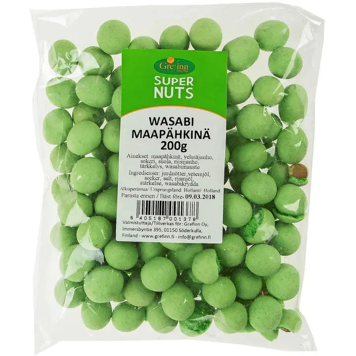 Supernuts Wasabi Maapähkinä 200g-Supernuts 芥末花生 200g