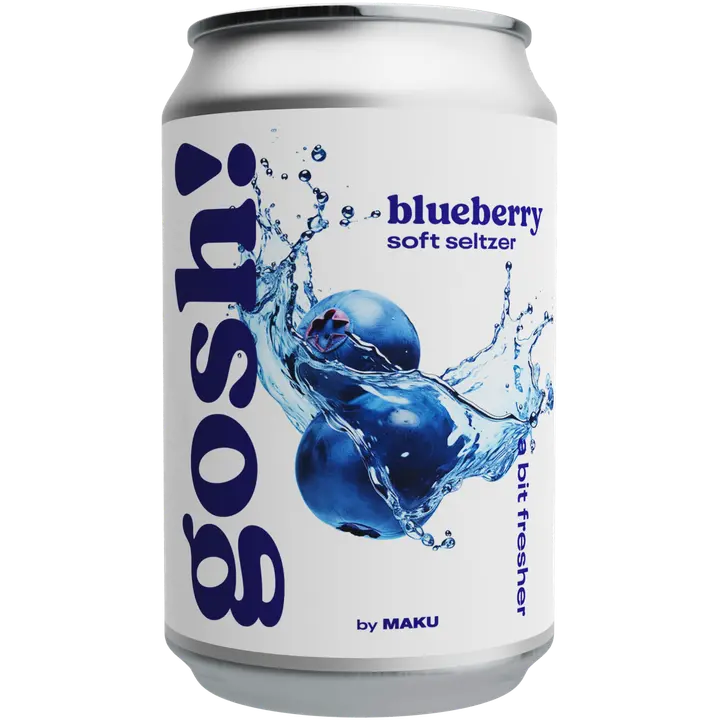 Gosh! Blueberry Soft Seltzer 0,33l tlk maustettu vesi｜GOSH ！蓝莓软苏打水 0.33l tlk 调味水