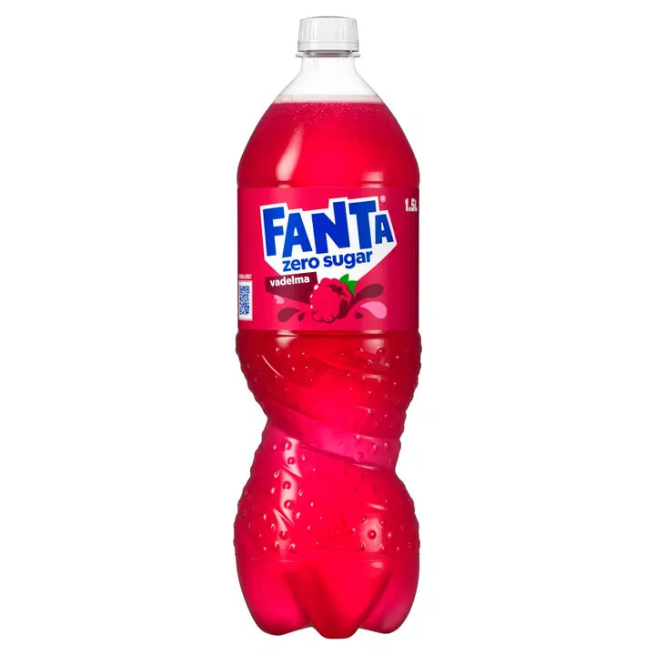 Fanta Vadelma Zero virvoitusjuoma muovipullo 1,5 L｜Fanta 覆盆子零软饮料塑料瓶 1,5 L