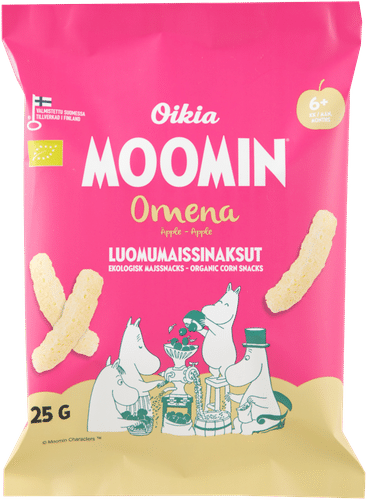 Oikia 姆明有机玉米泡芙 苹果味 25g