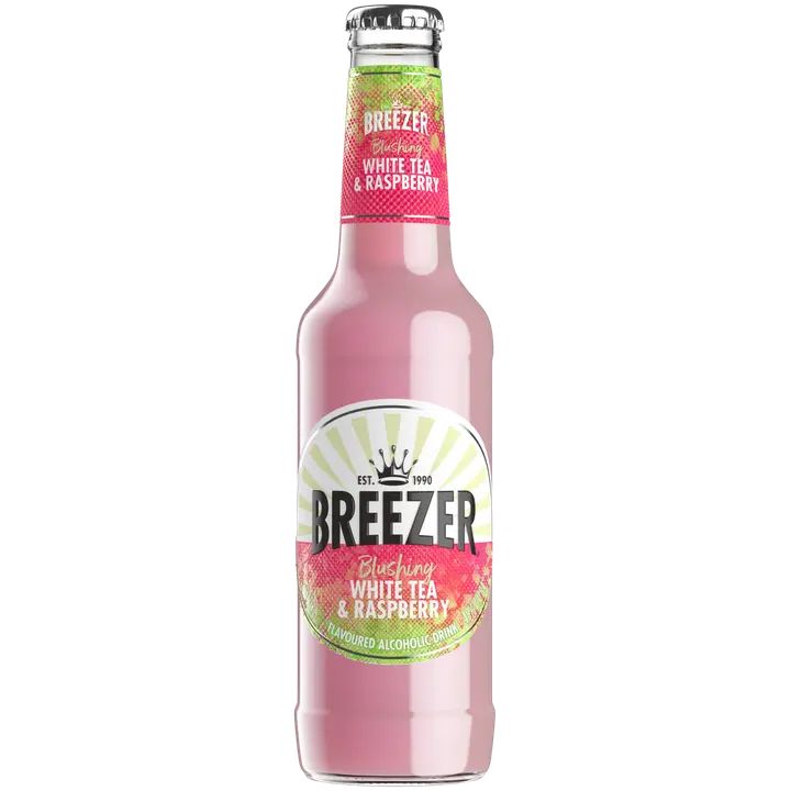 Breezer White Tea & Raspberry juomasekoitus 4 % lasipullo 0,275 L｜Breezer 白茶和覆盆子混合饮料 4% 玻璃瓶 0,275 L