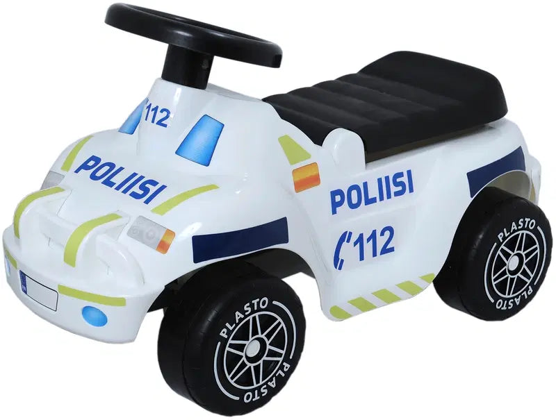 Plasto 越野警车 脚踏车 静音轮｜Plasto offroad poliisiauto potkuauto hiljaiset pyörät
