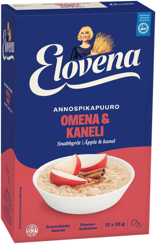 Elovena 420g omena & kaneli annospikapuuro｜Elovena 420克苹果肉桂即食粥