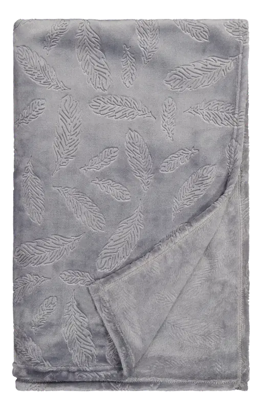House 毛毯 Feather 130x170厘米 深灰色