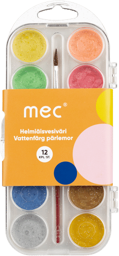 Mec helmiäisvesivärit 12kpl