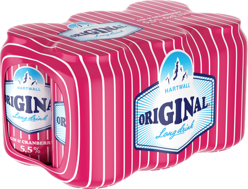 Hartwall Original Long Drink 6 x Hartwall Original 长饮蔓越莓5.5% 0,33 l