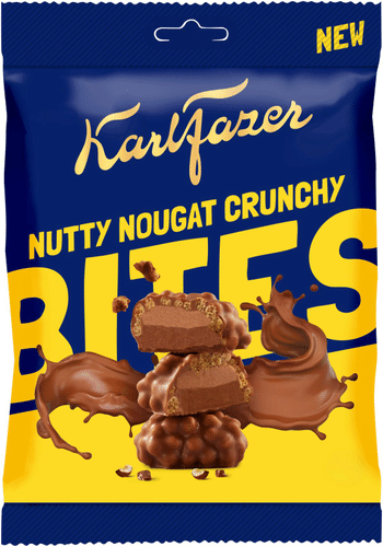 Karl Fazer Nutty Nougat Crunchy Bites pussi 94g