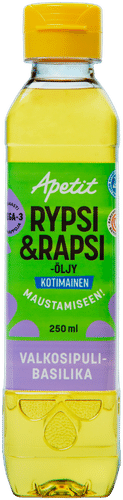 Apetit Kotimainen Rypsi&rapsiöljy valkosipuli-basilikanmakuinen 250ml