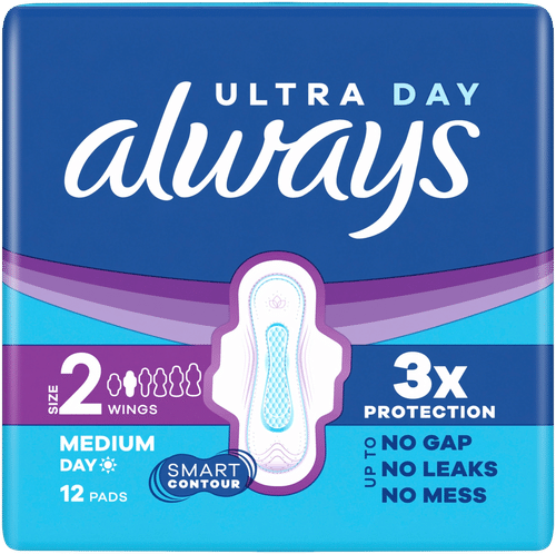 Always 12片 Ultra Day Medium S2 带护翼卫生巾
