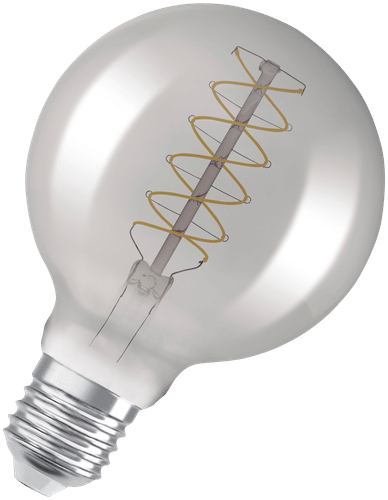 OSRAM LED装饰灯泡 Vintage 1906 Globe 95mm 7.8W 360lm 1800K E27 螺旋灯丝 烟灰色
