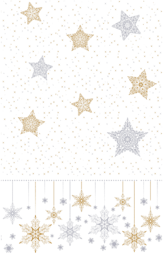 Duni cel®-桌布 138 x 220厘米 雪星白，5片/箱（5 x 1片）