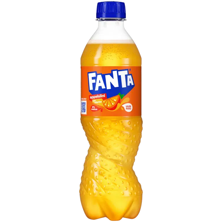 Fanta Appelsiini virvoitusjuoma muovipullo 0,5 L｜Fanta 橙色软饮料塑料瓶 0,5 L