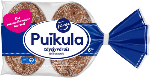 Fazer Puikula Täysjyväruis 6kpl 330g, täysjyväruisleipä｜Fazer Puikula 全黑麦面包 6片 330g