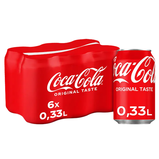 6-pack Coca-Cola Original virvoitusjuoma tölkki 0,33 L｜Coca-Cola 6 罐装可口可乐原味软饮料罐 0,33 L