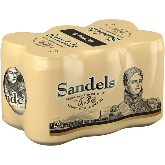 6 x Sandels 5,3% olut 0,33 l tlk kutiste｜Sandels 6 x Sandels 5.3% 饮料，每瓶 0.33 升