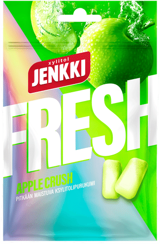 Jenkki Fresh 苹果脆爽木糖醇口香糖 35g｜Jenkki Fresh Apple Crush ksylitolipurukumi 35g