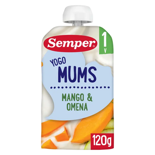 Semper Yogomums Mango Omena 12kk jogurtti hedelmäsose 120g｜Semper Yogomums 芒果苹果12个月酸奶果泥 120g
