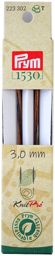Prym 1530 pyöröpuikon pää 3,0 mm, materiaali puuta, yhdistettävä kaapeliin