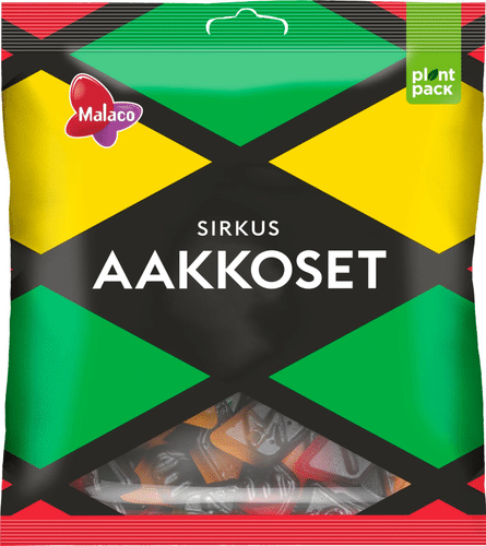 Malaco Aakkoset 马戏团糖果混合装 340g｜Malaco Aakkoset Sirkus makeissekoitus 340g